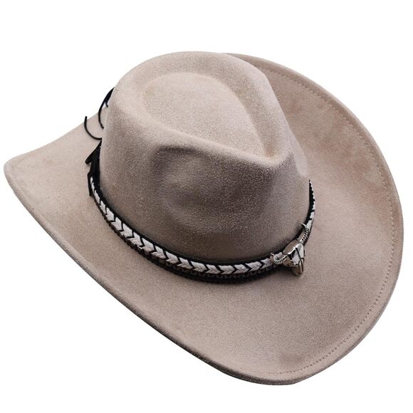 6713 Women Men Western Cowboy Cowgirl Hat With Buckle Belt Wide Brim main image 5